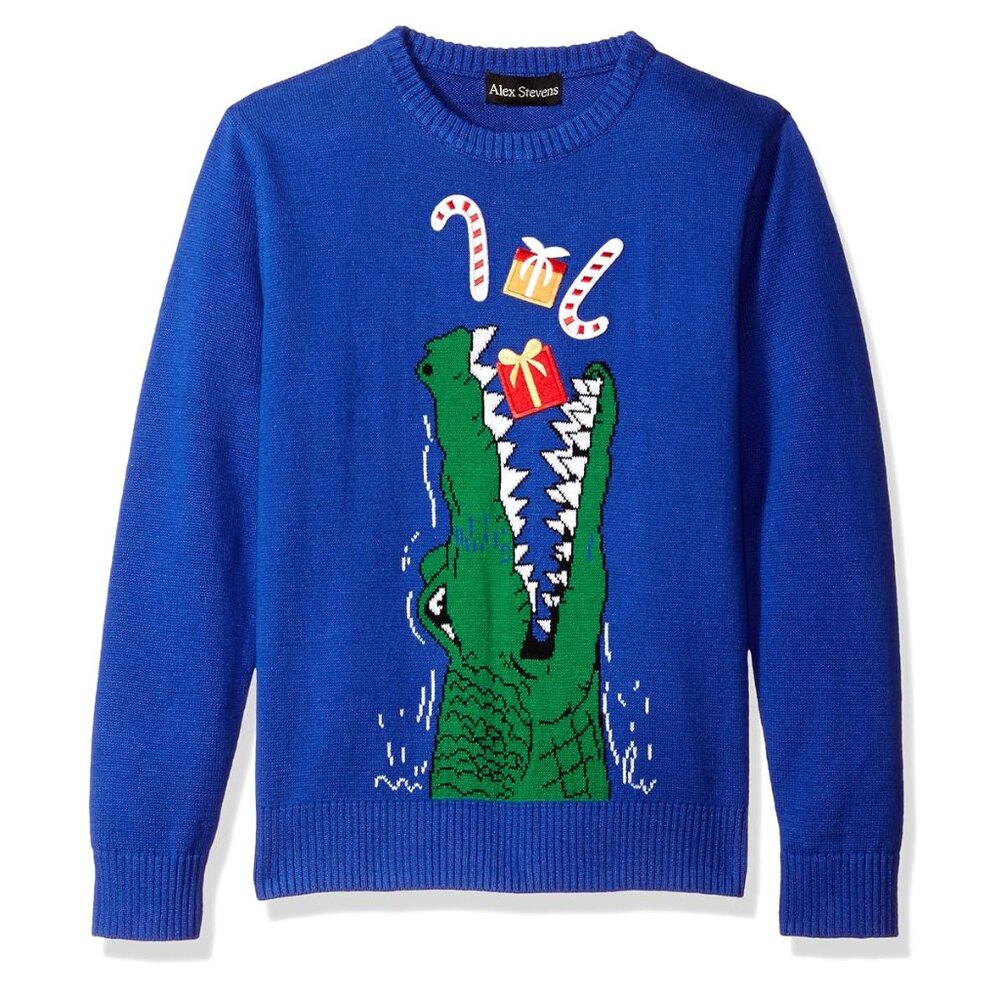 Alex Stevens Gator Gifts Holiday Sweater,  NWT